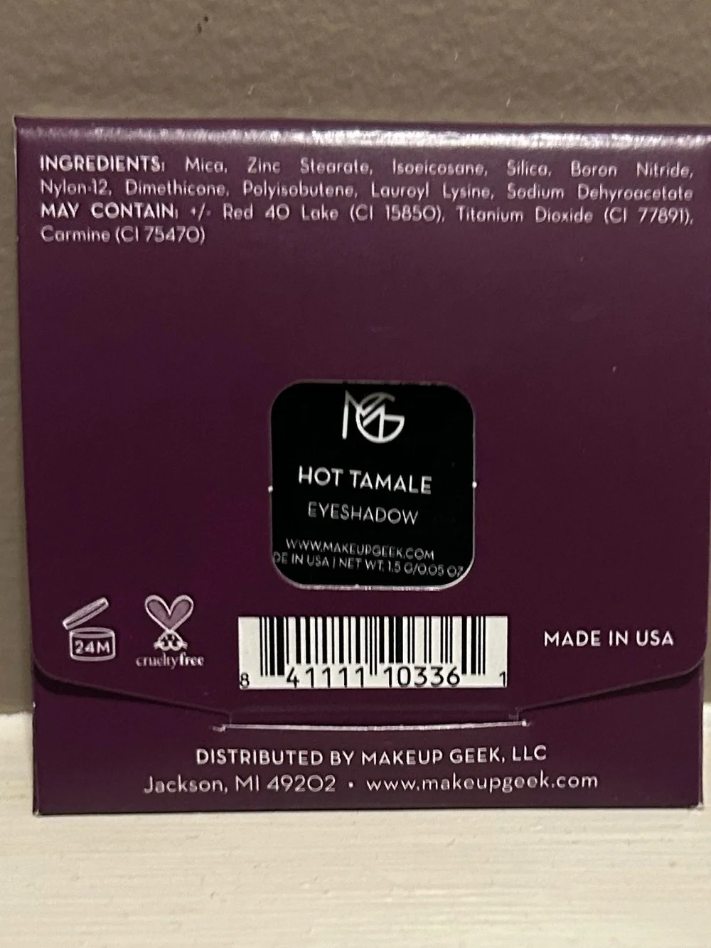 NWT Full Size MAKEUP GEEK Signature Matte Square Eyeshadow “HOT TAMALE”